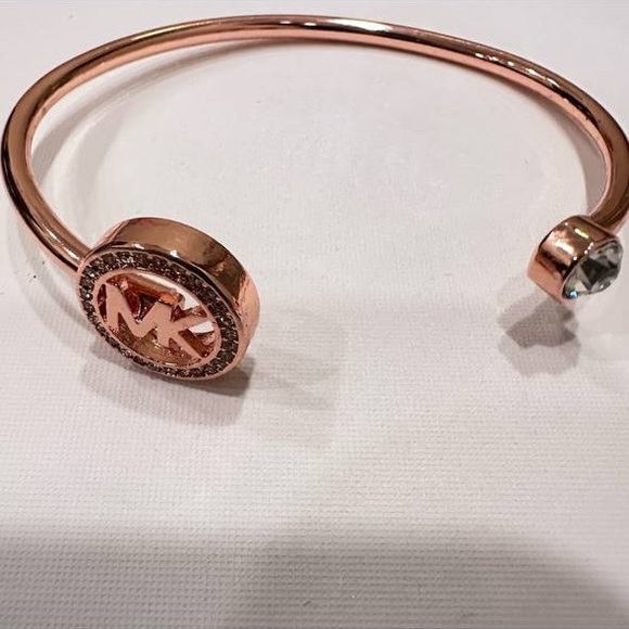 Michael Kors Jewelry - MK flex fit Braclet with Signature Statement LOGO/Rose Gold